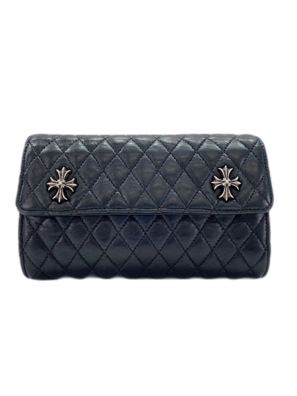 Chrome Hearts Pouch Wave Quilted Wallet